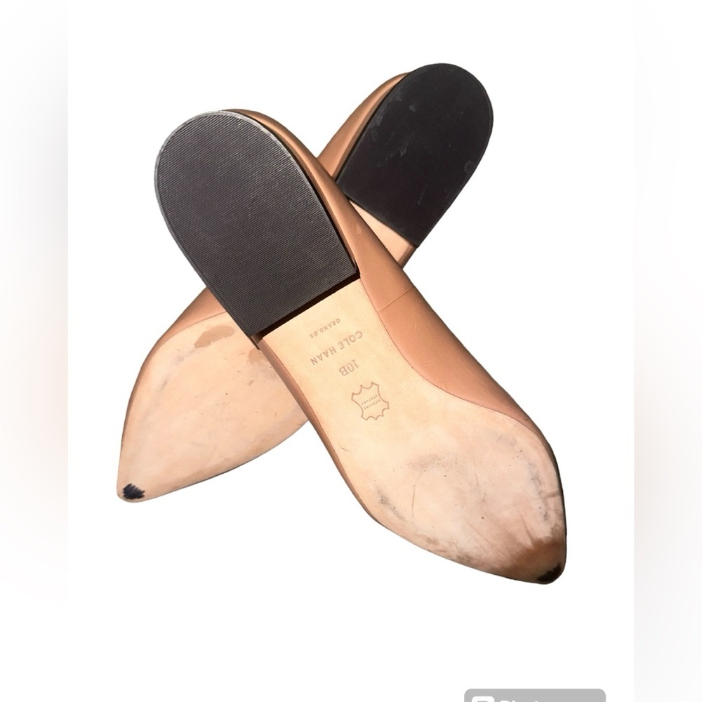 Cole Haan Nude Pointed Toe Flats Size 10 B - image 3